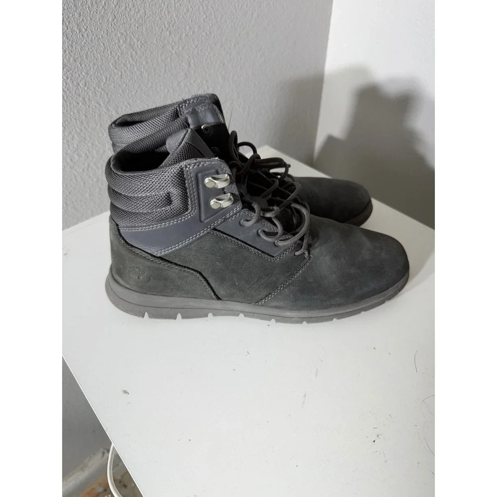 Timberland Mens A1OEL SensorFlex black Grey Nubuck Leather Chukka Boots Size 9